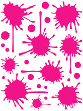 Load image into Gallery viewer, HOT PINK PAINT SPLATTER WALL DECAL