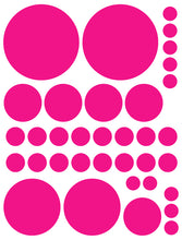 Load image into Gallery viewer, HOT PINK POLKA DOT WALL DECALS