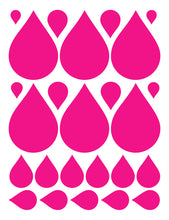 Load image into Gallery viewer, HOT PINK RAINDROP WALL DECALS