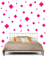 Load image into Gallery viewer, SQUARE WALL STICKERS IN HOT PINK