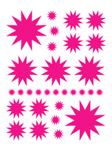 Load image into Gallery viewer, HOT PINK STARBURST WALL DECALS