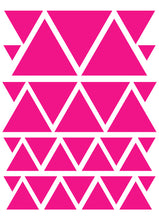 Load image into Gallery viewer, HOT PINK TRIANGLE WALL DECALS