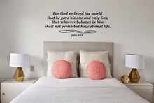 Load image into Gallery viewer, JOHN 3:16 RELIGIOUS WALL DECAL