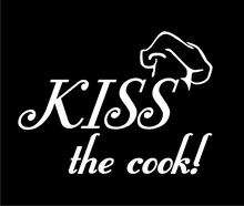 Load image into Gallery viewer, KISS THE COOK WALL DECAL IN WHITE