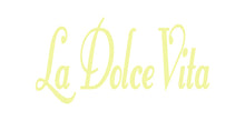 Load image into Gallery viewer, LA DOLCE VITA ITALIAN WORD WALL DECAL IN PALE YELLOW