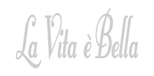 Load image into Gallery viewer, LA VITA E BELLA ITALIAN WORD WALL DECAL IN SILVER