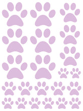 Load image into Gallery viewer, LAVENDER PAW PRINT WALL DECALS