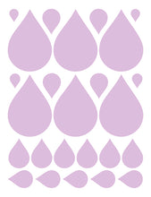 Load image into Gallery viewer, LAVENDER RAINDROP WALL DECALS