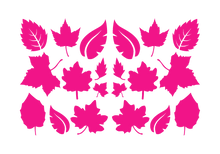 Load image into Gallery viewer, LEAVES LEAF WALL DECALS IN HOT PINK