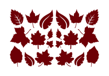 Load image into Gallery viewer, LEAVES LEAF WALL DECALS IN MAROON