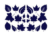 Load image into Gallery viewer, LEAVES LEAF WALL DECALS IN NAVY BLUE