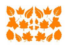 Load image into Gallery viewer, LEAVES LEAF WALL DECALS IN ORANGE