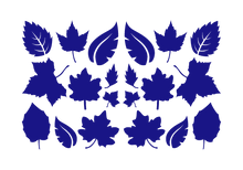 Load image into Gallery viewer, LEAVES LEAF WALL DECALS IN ROYAL BLUE