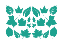 Load image into Gallery viewer, LEAVES LEAF WALL DECALS IN TURQUOISE