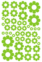 Load image into Gallery viewer, LIME GREEN DAISY WALL STICKERS