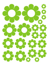 Load image into Gallery viewer, LIME GREEN DAISY WALL DECALS