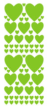 Load image into Gallery viewer, LIME GREEN HEART WALL STICKERS