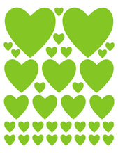 Load image into Gallery viewer, LIME GREEN HEART WALL DECALS