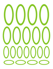 Load image into Gallery viewer, LIME GREEN OVAL WALL DECALS