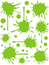 Load image into Gallery viewer, LIME GREEN PAINT SPLATTER WALL DECAL