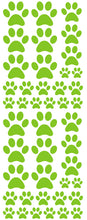Load image into Gallery viewer, LIME GREEN PAW PRINT DECALS
