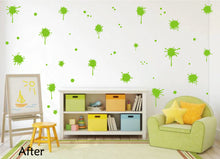 Load image into Gallery viewer, LIME GREEN PAINT SPLATTER WALL STICKER