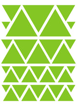 Load image into Gallery viewer, LIME GREEN TRIANGLE WALL DECALS