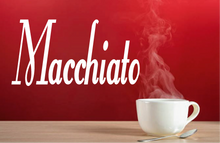 Load image into Gallery viewer, MACCHIATO COFFEE WORD WALL STICKER