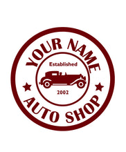Load image into Gallery viewer, CUSTOM AUTO SHOP WALL DECAL IN MAROON