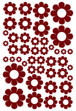 Load image into Gallery viewer, MAROON DAISY WALL STICKERS