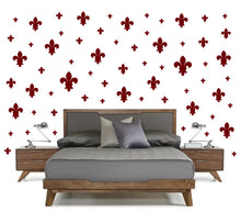 Load image into Gallery viewer, MAROON FLEUR DE LIS WALL DECOR