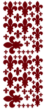 Load image into Gallery viewer, MAROON FLEUR DE LIS WALL STICKERS