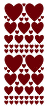 Load image into Gallery viewer, MAROON HEART WALL STICKERS
