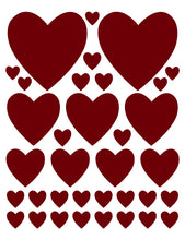Load image into Gallery viewer, MAROON HEART WALL DECALS