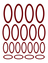 Load image into Gallery viewer, MAROON OVAL WALL DECALS