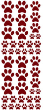 Load image into Gallery viewer, MAROON PAW PRINT DECALS