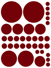 Load image into Gallery viewer, MAROON POLKA DOT WALL DECALS