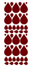 Load image into Gallery viewer, MAROON RAINDROP WALL STICKERS