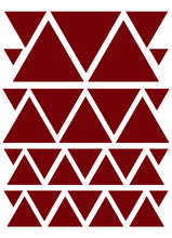 Load image into Gallery viewer, MAROON TRIANGLE WALL DECALS
