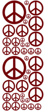 Load image into Gallery viewer, MAROON PEACE SIGN STICKERS