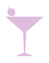 Load image into Gallery viewer, MARTINI GLASS WALL DECAL IN LAVENDER