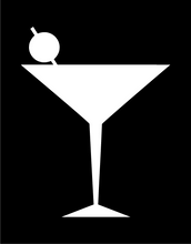 Load image into Gallery viewer, MARTINI GLASS WALL DECAL IN WHITE