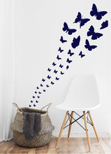 Load image into Gallery viewer, NAVY BLUE BUTTERFLY WALL STICKERS