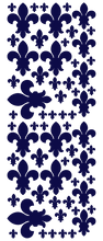 Load image into Gallery viewer, NAVY BLUE FLEUR DE LIS WALL STICKERS