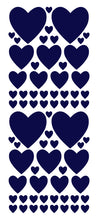 Load image into Gallery viewer, NAVY BLUE HEART WALL STICKERS