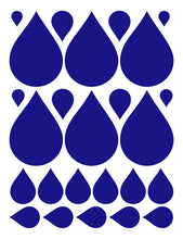 Load image into Gallery viewer, ROYAL BLUE RAINDROP WALL DECALS