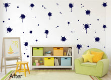 Load image into Gallery viewer, NAVY BLUE PAINT SPLATTER WALL STICKER