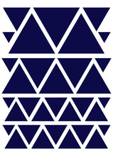 Load image into Gallery viewer, NAVY BLUE TRIANGLE WALL DECALS