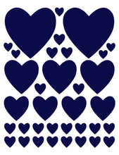 Load image into Gallery viewer, NAVY BLUE HEART WALL DECALS