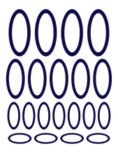 Load image into Gallery viewer, NAVY BLUE OVAL WALL DECALS